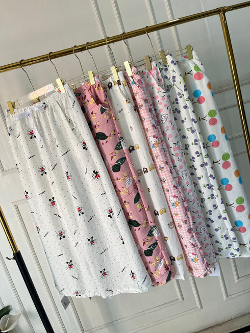 Cute Print Summer Pants with Pockets